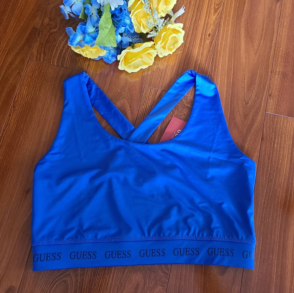 Guess Blue Sports Bra Size XL or L